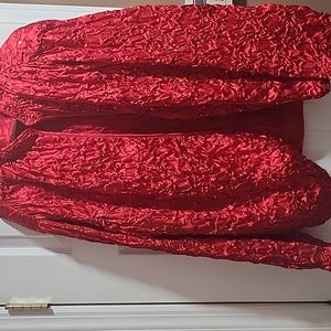 Women red sparkle top/ jacket size 3x